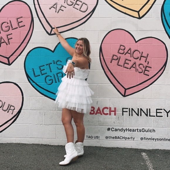 White Ruffle Dress - Picture 5 of 7